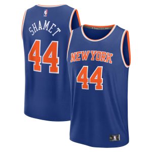 Fanatics Landry Shamet New Premium York Knicks Blue Fast Break Replica Player Jersey Icon Edition