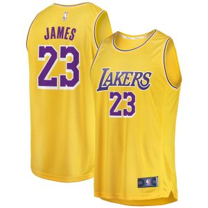 Fanatics LeBron James Los Angeles Lakers Gold Big & Tall Fast Break Player Fabulous Jersey Icon Edition