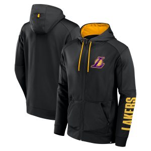 Fanatics Los Angeles Lakers Black Baller Defender Performance Fabulous Full Zip Hoodie