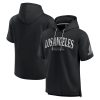 Fanatics Los Angeles Lakers Unique Black Elements Ready Short Sleeve Pullover Hoodie