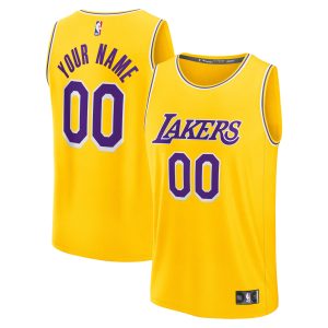 Fanatics Los Angeles Lakers Gold Fast Break Custom Jersey Icon Edition Trendy
