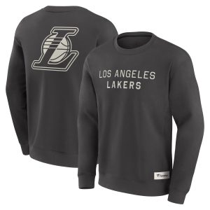 Fanatics Los Angeles Lakers Gray Elements Future Ground Chic Lettering Pullover Sweatshirt