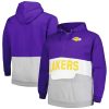 Fanatics Los Elegant Angeles Lakers Purple Big & Tall Anorak Half Zip Hoodie