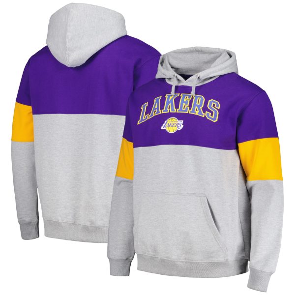 Fanatics Los Angeles Lakers Purple Contrast Chic Pieced Pullover Hoodie