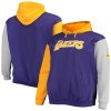 Fanatics Los Elegant Angeles Lakers Purple/Gold Big & Tall Double Contrast Pullover Hoodie