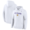 Fanatics Los Angeles Lakers Unisex White LA Strong Premium Fleece Chic Pullover Hoodie