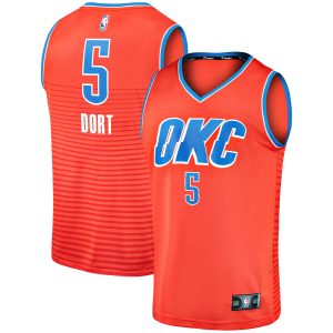 Fanatics Luguentz Dort Oklahoma City Thunder Orange Fast Break Replica Player Jersey Fabulous Statement Edition