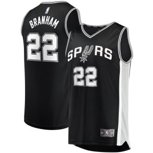 Fanatics Malaki Branham San Antonio Spurs Black Fast Break Replica Player Jersey Icon Eye - catching Edition