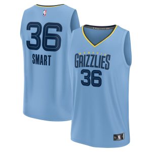 Fanatics Marcus Smart Memphis Grizzlies Youth Stylish Light Blue Fast Break Player Jersey Statement Edition