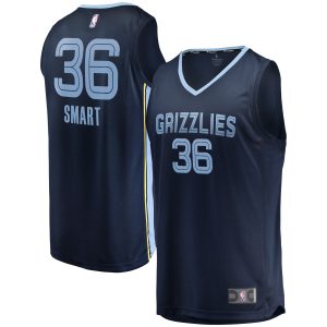 Fanatics Marcus Trendy Smart Memphis Grizzlies Youth Navy Fast Break Player Jersey Icon Edition