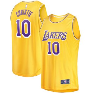 Fanatics Max Christie Los Angeles Lakers Gold Fast Break Replica Fabulous Jersey Icon Edition