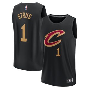 Fanatics Max Strus Cleveland Trendy Cavaliers Youth Black Fast Break Replica Player Jersey Statement Edition