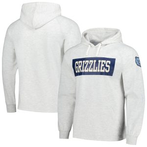 Fanatics Memphis Grizzlies Ash Softhand Raglan Tri Blend Eye - catching Pullover Hoodie