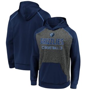 Fanatics Memphis Chic Grizzlies Heathered Charcoal/Navy Game Day Ready Raglan Pullover Hoodie