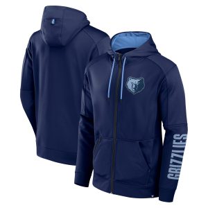 Fanatics Memphis Grizzlies Navy Baller Defender Gorgeous Performance Full Zip Hoodie