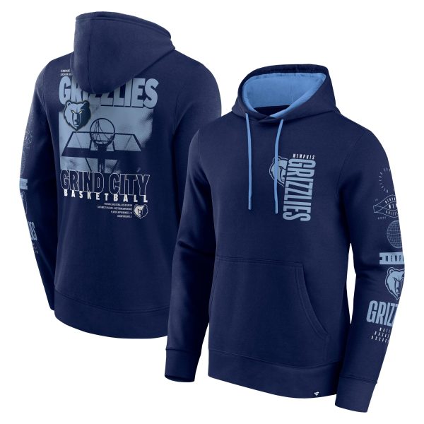 Fanatics Memphis Grizzlies Navy Game Time Crossover Pullover Chic Hoodie