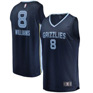 Fanatics Memphis Grizzlies Navy Ziaire Williams Unique Fast Break Replica Jersey Icon Edition
