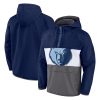 Fanatics Memphis Grizzlies Navy/Gray Anorak Flagrant Foul Color Block Raglan Fabulous Hoodie Half Zip Jacket