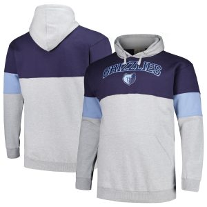 Fanatics Memphis Grizzlies Navy/Light Blue Eye - catching Big & Tall Pullover Hoodie