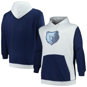 Fanatics Memphis Grizzlies Navy/Silver Big & Tall Primary Arctic Pullover Hoodie Stylish