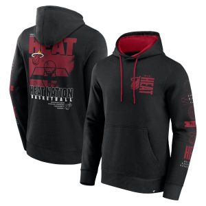 Fanatics Miami Fabulous Heat Black Game Time Crossover Pullover Hoodie