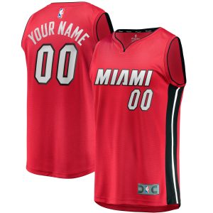 Fanatics Miami Heat Red Fast Break Custom Fabulous Jersey Statement Edition