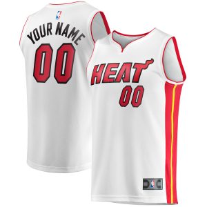 Fanatics Chic Miami Heat White Fast Break Custom Replica Jersey Association Edition