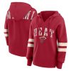 Fanatics Miami Heat Women's Red Bold Move Dolman V Neck High Hip Chic Hoodie