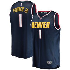 Fanatics Michael Porter Jr. Denver Nuggets Navy 2020/21 Fast Break Replica Jersey Icon Edition Chic