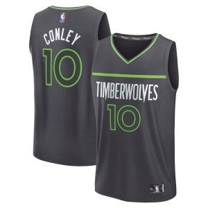 Fanatics Mike Conley Minnesota Timberwolves Charcoal Fast Break Replica Player Jersey Statement Edition Unique