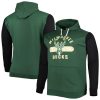 Fanatics Milwaukee Bucks Premium Hunter Green/Black Big & Tall Bold Attack Pullover Hoodie