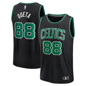 Fanatics Neemias Stylish Queta Boston Celtics Black Fast Break Replica Player Jersey Statement Edition