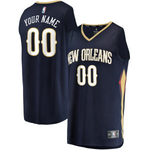 Fanatics New Orleans Pelicans Youth Navy Fast Fabulous Break Custom Jersey Icon Edition