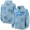 Fanatics New York Knicks Blue Big & Tall Wordmark Cloud Dye Pullover Eye - catching Hoodie