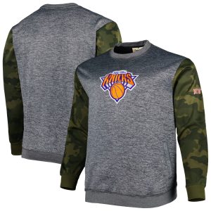 Fanatics New York Knicks Heather Charcoal Big & Tall Camo Stitched Fabulous Sweatshirt