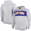 Fanatics New York Knicks Stylish Heather Gray Big & Tall Wordmark Pullover Hoodie