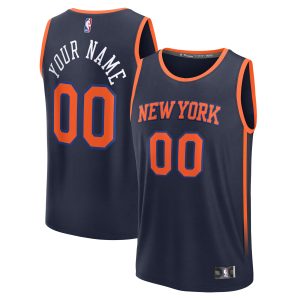 Fanatics New York Knicks Navy Fast Break Custom Jersey Statement Edition Stylish