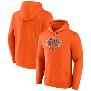 Fanatics New York Knicks Orange Primary Logo Pullover Gorgeous Hoodie