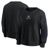 Fanatics Chic New York Knicks Women's Black Oversized Game Day Pullover Sweatshirt