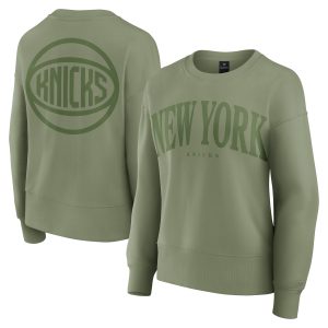 Fanatics New Stylish York Knicks Women's Olive Elements Flow Pullover Sweatshirt