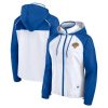Fanatics New York Unique Knicks Women's White/Blue Anorak Raglan Full Zip Hoodie Jacket