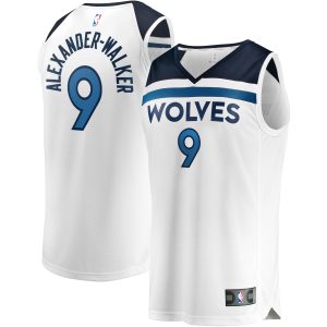 Fanatics Nickeil Elegant Alexander Walker Minnesota Timberwolves White Fast Break Replica Player Jersey Association Edition