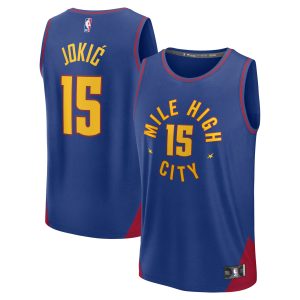 Fanatics Nikola Jokic Denver Nuggets Blue Fast Break Replica Player Jersey Chic Statement Edition