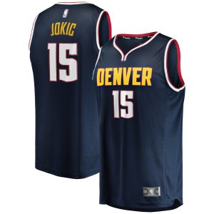 Fanatics Nikola Jokic Denver Elegant Nuggets Navy 2019/20 Fast Break Replica Player Jersey Icon Edition