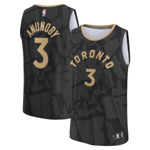 Fanatics OG Anunoby Toronto Raptors Black Fastbreak Jersey City Stylish Edition