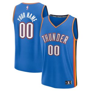 Fanatics Oklahoma City Thunder Blue Gorgeous Fast Break Custom Jersey Icon Edition