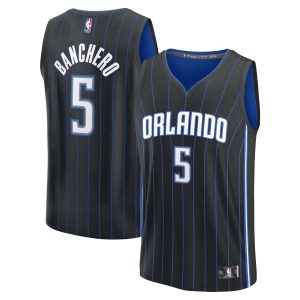 Fanatics Paolo Banchero Orlando Magic Black Fast Elegant Break Replica Player Jersey Icon Edition