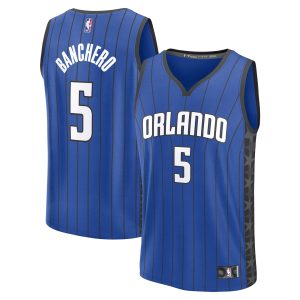 Fanatics Paolo Banchero Orlando Magic Gorgeous Youth Blue Fast Break Replica Player Jersey Statement Edition