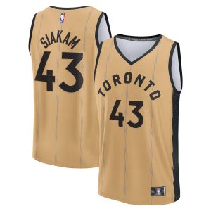 Fanatics Pascal Siakam Toronto Raptors Stylish Gold Fast Break Jersey City Edition