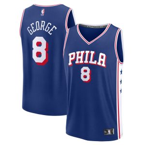 Fanatics Paul George Philadelphia 76ers Youth Royal Elegant Fast Break Replica Player Jersey Icon Edition